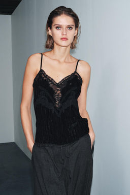 VELVET LACE TOP ZW COLLECTION