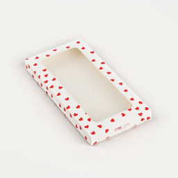 Цена за 5 шт. Коробка для шоколада «От всего сердца», с окном, 17.3 х 8.8 х 1.5 см