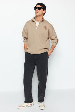 TRENDYOL MAN Siyah %100 Pamuk Regular Fit Beli Lastikli Jeans Bol Kot Pantolon TMNAW24JE00025 - Trendyolmilla фото 10