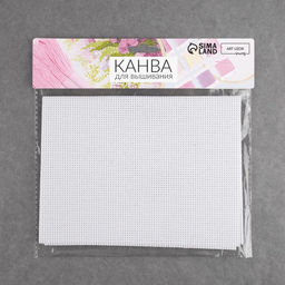 Цена за 2 шт. Канва для вышивания №11, 30×40 см, цвет белый