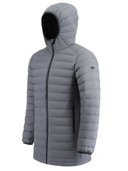 Куртка мужская удлинённая стёганая с капюшоном и графеновой подкладкой утеплитель тинсулейт