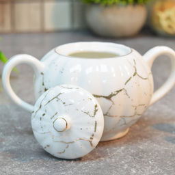 Сахарница 350 мл Lavenir "Золотой мрамор" 176-350 фарфор арт. 00111874