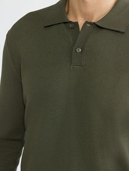 Polo Yaka Triko Erkek Kazak