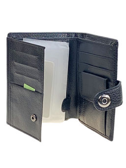 Кошелек-органайзер мужской из натуральной кожи, цвет черный - Greta фото 2