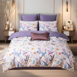 Комплект постельного белья Сатин Премиум на резинке CPAR007 140*200*30;180*200*30;160*200*30 Евро 4 Наволочки