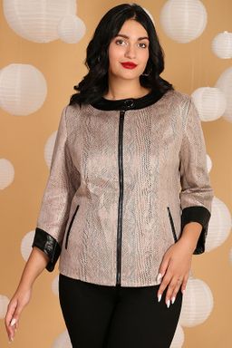 Куртка из искусственной замши бежевая - Almond фото 2