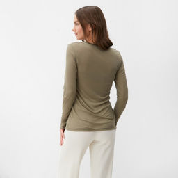 Лонгслив женский KAFTAN: Basic line, хаки, размер 44-46