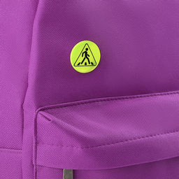 Цена за 100 шт. Светоотражающий значок «Пешеходный переход», d=3 см, жёлтый