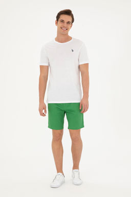 Мужские зеленые тканые шорты