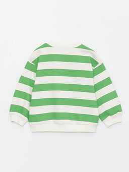Bisiklet Yaka ?izgili K?z Bebek Sweatshirt - Waikiki фото 2