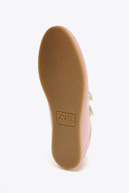 SATIN EFFECT TOPSTITCHED BALLERINAS - Zara фото 18