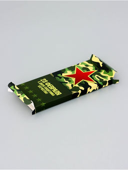 Цена за 5 шт. Подарочная коробка под плитку шоколада, без окна, 23 февраля, 17.1?8?1.4 см