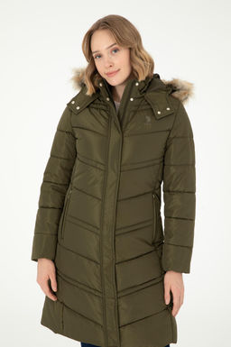Женское пальто цвета хаки Неожиданная скидка в корзине - U.s. polo assn фото 3