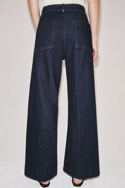 JEANS ZW COLLECTION TAILORED WIDE LEG TIRO ALTO / Azul - Zara фото 3