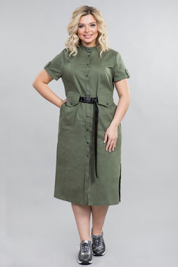 Платье 1259 хаки - Novita фото 2