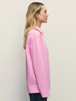 Лонгслив оверсайз с отложным воротником / Zarina  фото 4