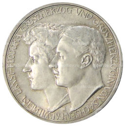 3 марки 1910 года A Германия (Саксен-Веймар-Aйзенах)  Свадьба Вильгельма и Феодоры