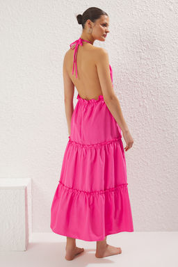 TRENDYOLMILLA Maxi Cizgili Dokuma F?rf?rl? Plaj Elbisesi TBESS24EL00091  фото 4