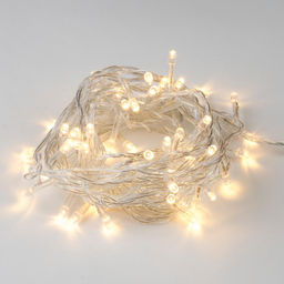 ULD-S0500-050/DTA WARM WHITE IP20 Гирлянда светодиодная с контроллером, 5м. 50 светодиодов. Теплый белый свет. Провод прозрачный. ТМ Uniel - Volpe фото 2