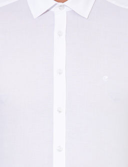 Белая приталенная рубашка с длинным рукавом - Cacharel фото 6