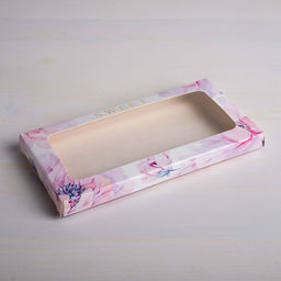 Цена за 5 шт. Коробка для шоколада, кондитерская упаковка с окном, Sweet, 17.3 х 8.8 х 1.5 см