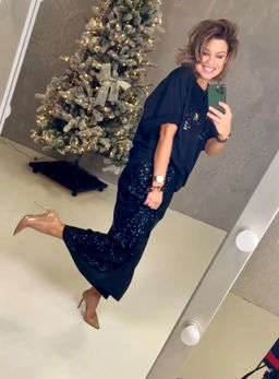 Футболка с вышивкой из паейток 5814 - Soda фото 6