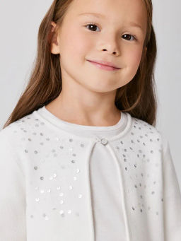 ACOOLA / Кардиган детский для девочек Caren белый фото 3