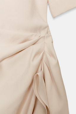 VESTIDO MIDI DRAPEADO ZW COLLECTION / Crudo medio - Zara фото 13