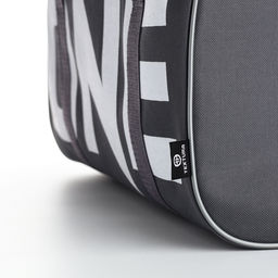 Сумка спортивная на молнии TEXTURA, с подкладкой, длинный ремень, маленький размер, с акцентным принтом, серая