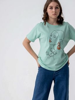 CRB wear/FSSW 60165-38 Футболка женская,ментоловый/Ex.Cherubino