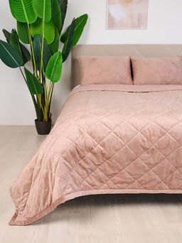 Покрывало Кристалл, цвет пудра 220x240