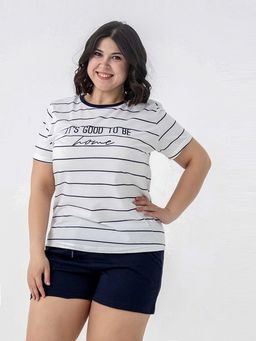 FSXW 90028-21 Комплект женский (футболка, шорты),экрю