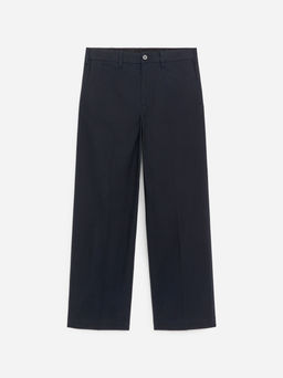 Pantalones de sarga de algod?n de corte relajado