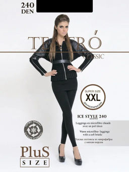 Леггинсы женские с флисом TEATRO ICE STYLE 240 Leggins MAXI черный  фото 4