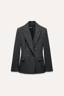 DOUBLE-BREASTED BLAZER WITH ELBOW PATCHES - Zara фото 3