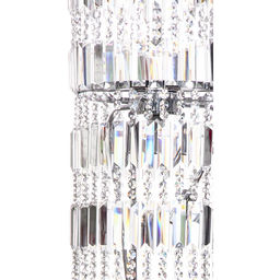 Люстра подвесная каскадная в стиле барокко "Триумф" 12*40Вт Е14 24*250см ZF-8702 C CR серебро/хром
