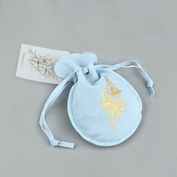 Цена за 5 шт. Мешочек подарочный замшевый Цветы, тиснение, 9?12 см  1.5 см