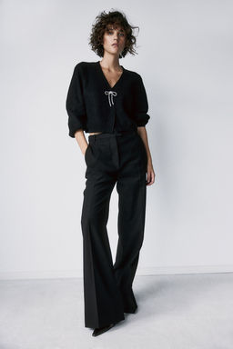 Cardigan en punto de canale con lazo - H&m фото 3