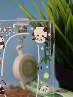 Футляр для карт на ленте ПО ПЛАНУ. "Cute panda", transparent