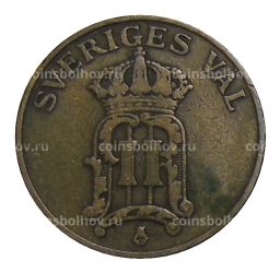 Монета 2 эре 1907 года Швеция