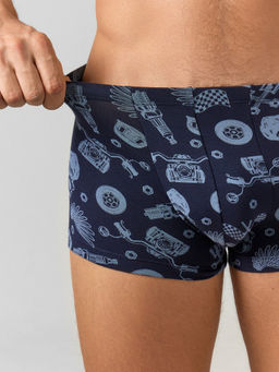 Цена за 2 штуки! ТРУСЫ МУЖСКИЕ мотодетали на глубоком синем 411216