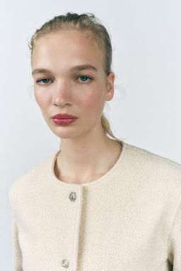 BOUCLE BUTTON JACKET - Zara фото 2