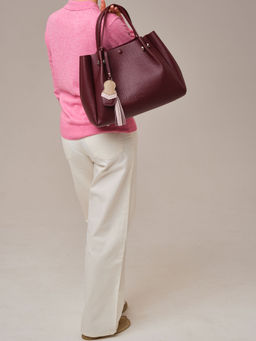 Кожаная сумка Vasilisa DBR 31210 зимняя вишня  фото 13