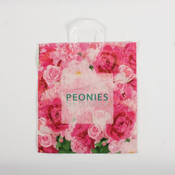 Цена за 50 шт. Пакет «Изобилие пионов», полиэтиленовый, с петлевой ручкой, 42×38 см, 37 мкм
