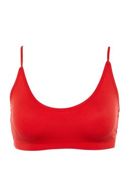 TRENDYOLMILLA Siyah Seamless/Dikissiz Ip Ask?l? S?rt Detayl? Balensiz Kaps?z Bralette Orme Sutyen THMAW23SU00130  фото 15