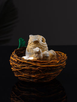 Фигурка полистоун «Совушки в гнезде», 7.5×10×9.2 см