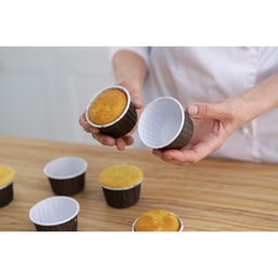 Цена за 50 шт. Форма для выпечки круглая Доляна Шоколад с молоком, d=6.5 см, коричневая  фото 4