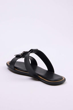 Siyah Kad?n Cift Bantl? Terlik TAKSS26TE00015