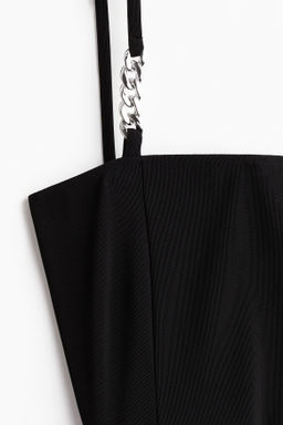 Top cropped de tirantes con cadena decorativa - H&m фото 2