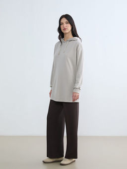 Kap??onlu Oversize Kad?n Sweatshirt Tunik